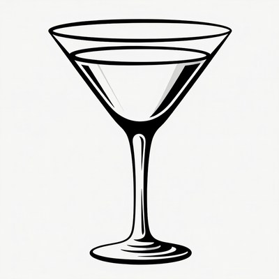 Martini Glass Illustration