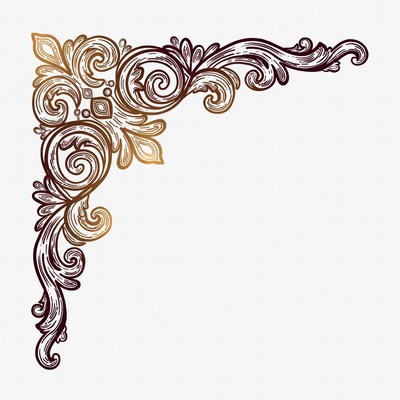 Ornate Victorian Corner Border