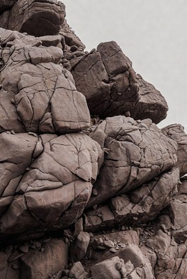 Stacked Gray Rocks Closeup