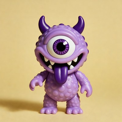 Purple One-Eyed Monster Toy