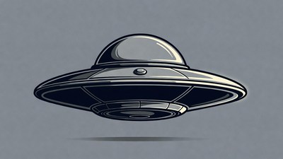 Flying Saucer UFO Illustration