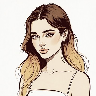 Beautiful woman with balayage hair