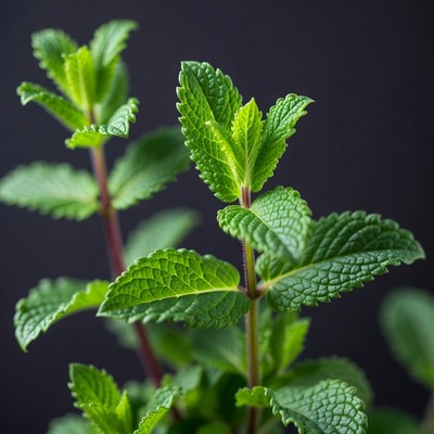 Fresh Mint Leaves Closeup
