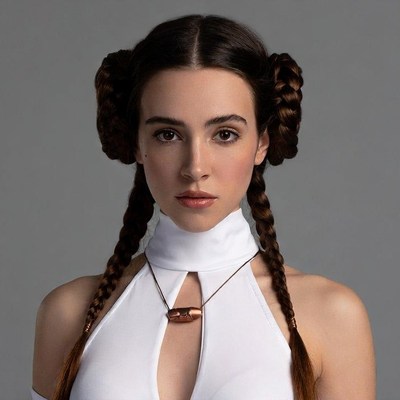 Woman with Princess Leia Buns