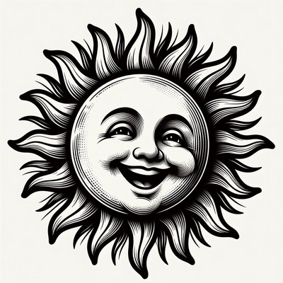Smiling Sun Illustration