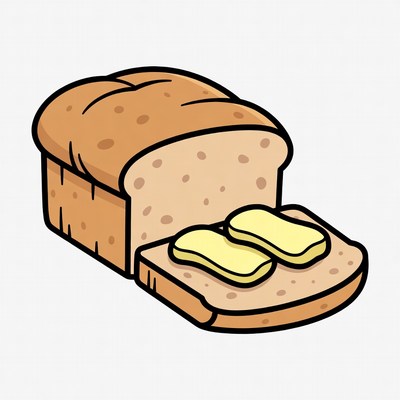 Sliced Bread with Butter