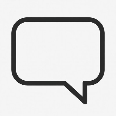 Empty Black Speech Bubble Icon