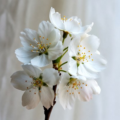 White Cherry Blossom Flowers