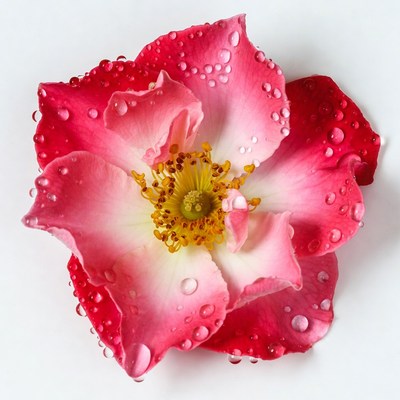 Pink Rose with Water Droplets