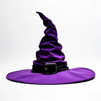 Purple pointed witch hat