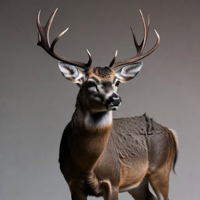Buck Deer with Large Antlers