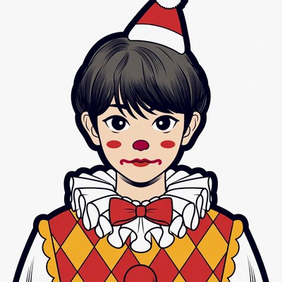 Anime Santa Clown Boy