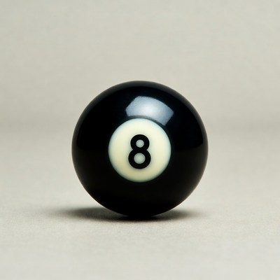Black 8 Ball Pool Ball