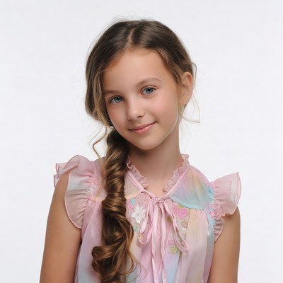 Girl with braided hair smiling