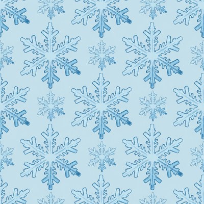 Blue Snowflake Seamless Pattern