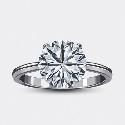 Shiny Diamond Engagement Ring