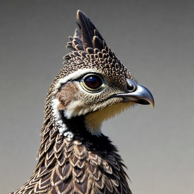Close-up of Quail Bird Head