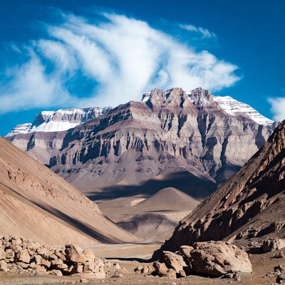 Majestic Snow-Capped Mountain Range