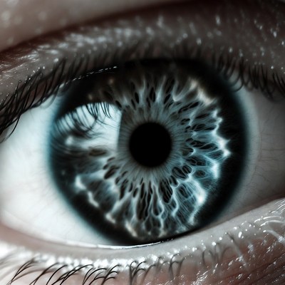 Close-up blue human eye