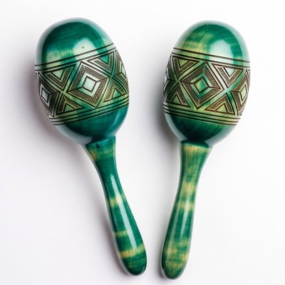 Pair of Green Maracas