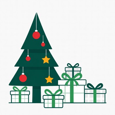 Christmas Tree with Presents