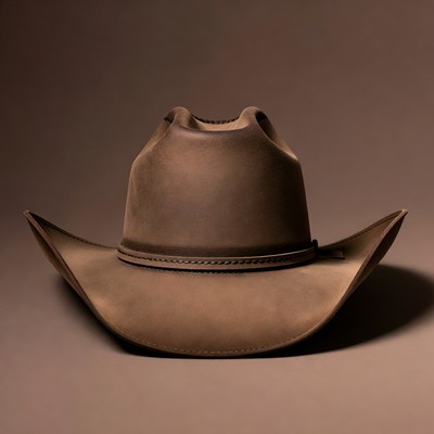 Brown cowboy hat isolated