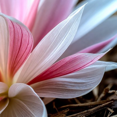 Pink and White Stargazer Lily Closeup