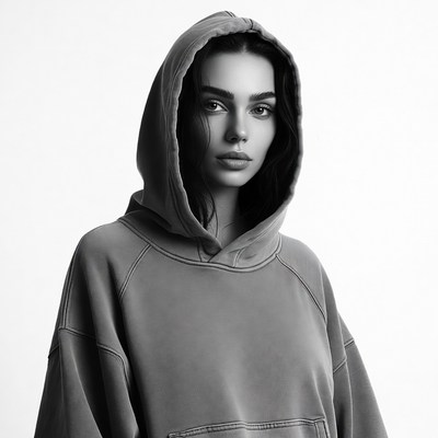 Woman in Hoodie Portrait