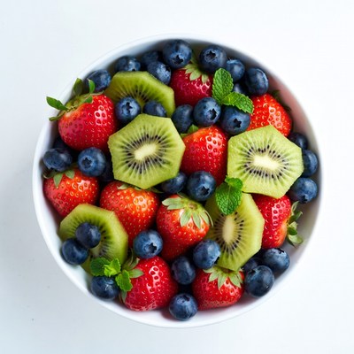 Berry Kiwi Fruit Salad Bowl