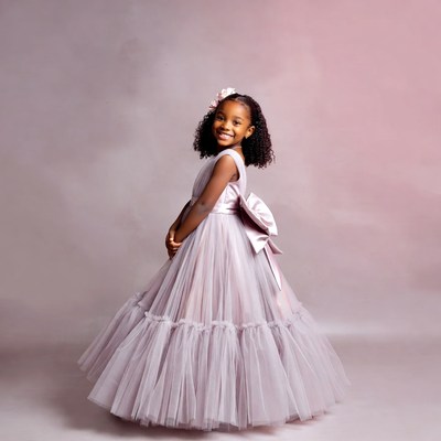 African-American girl in tulle dress