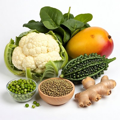 Fresh Vegetables and Fruits Assortment