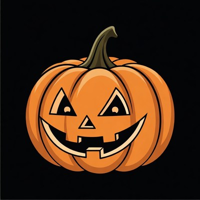 Smiling Jack-o'-lantern Pumpkin