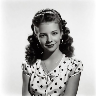 Vintage girl with pin-up curls