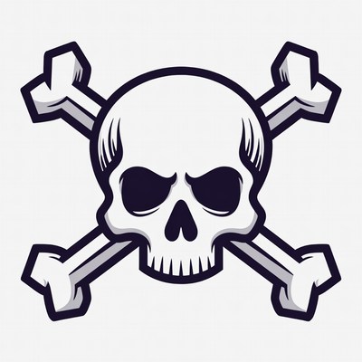 Skull and Crossbones Illustration