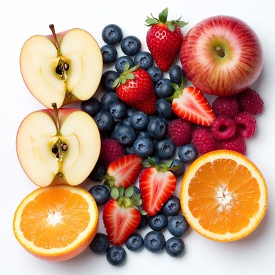 Fresh Apple Blueberry Strawberry Raspberry Orange