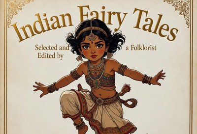 Indian Fairy Tales Book Cover Illustration