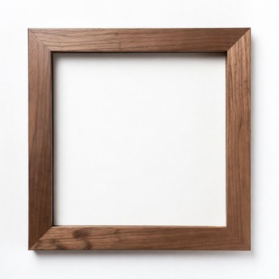 Empty Walnut Wood Picture Frame