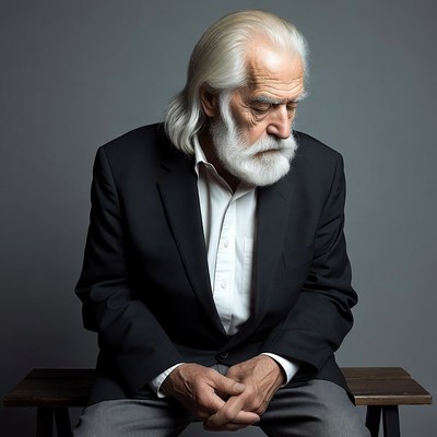 Elderly man with long white beard