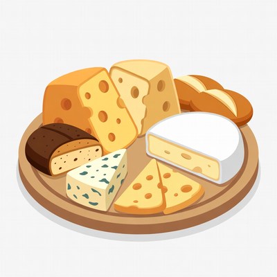 Assortment of Cheeses and Bread
