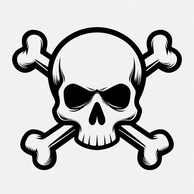 Skull and Crossbones Illustration