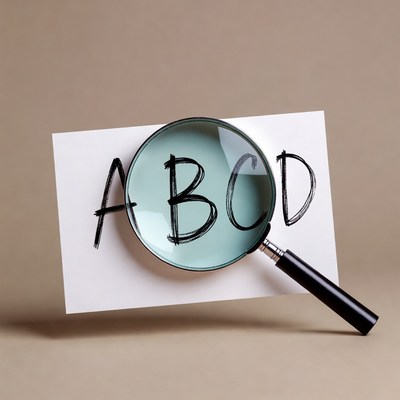 Magnifying Glass over ABCD