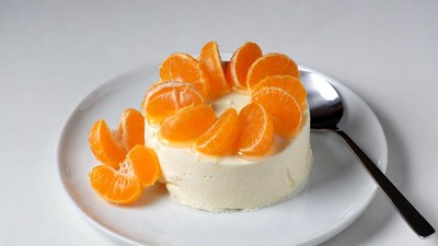 Mandarin Orange Panna Cotta Dessert