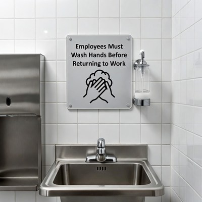 Employees Must Wash Hands Sign