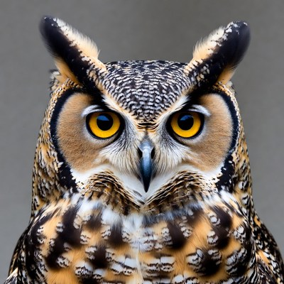 Great Horned Owl close-up