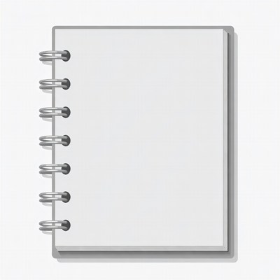 Open Spiral Notebook Illustration