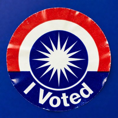 I Voted Sticker with Star