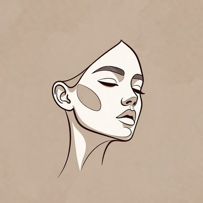 Profile of Woman with Closed Eyes