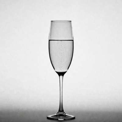 Champagne Glass with Bubbles