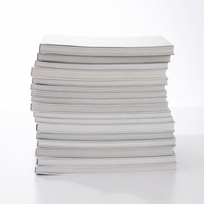 Stack of white books