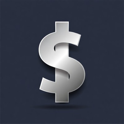 Shiny Silver Dollar Sign